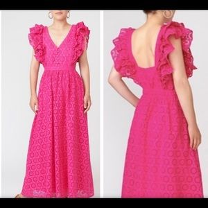 J.Crew Ruffle-Sleeve Maxi Dress in eyelid